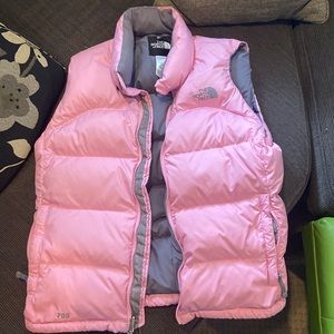 North Face Pink Puffer Vest